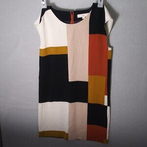 Loft Multi Color Sleeveless Casual Dress Size S